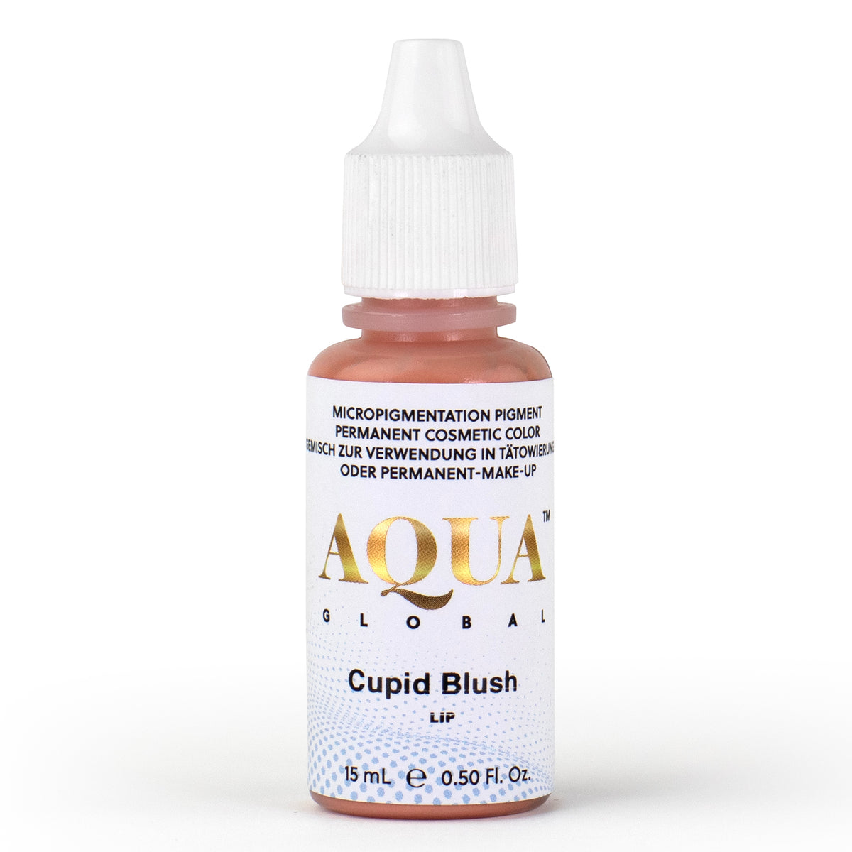 Aqua Global Cupid Blush PMU pigment bottle in a delicate, cool-toned blush pink hybrid shade, one of Teryn Darling’s favorite pigments. Gentle, romantic, and incredibly versatile—Cupid Blush is designed for soft lip enhancements and 3D areola work. With a subtle blend of pink and yellow organic tones, this semi-opaque pigment heals with a fresh, natural finish, offering the perfect balance of elegance and approachability.
