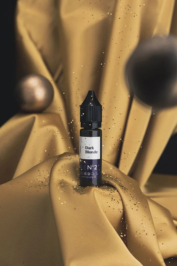 Luxury Styled Hanafy Dark Blonde N2 Pigment Bottle with Golden Fabric