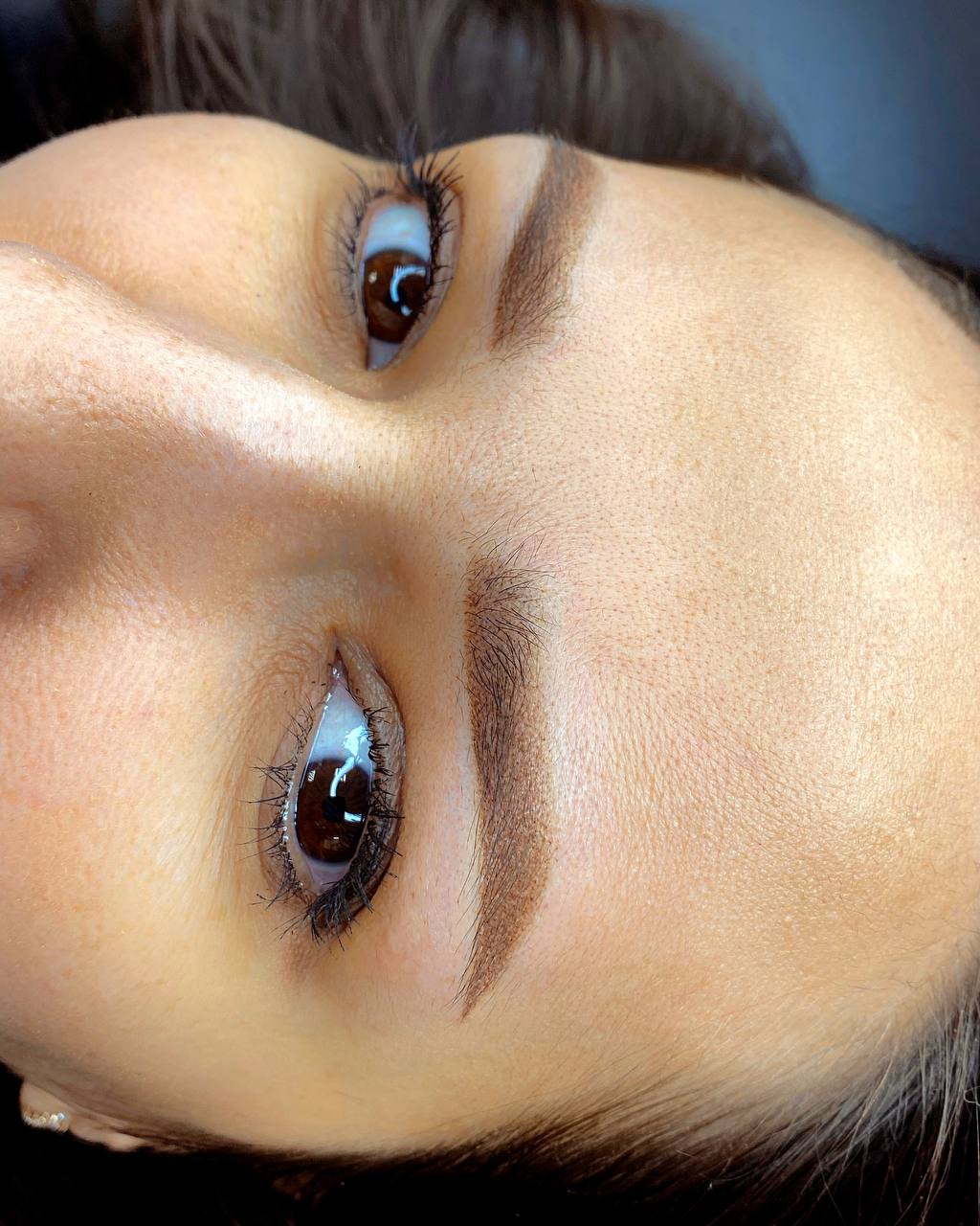 Before and After Brows with Hanafy Dark Brunette N4 Pigment - Perfect Healed Results