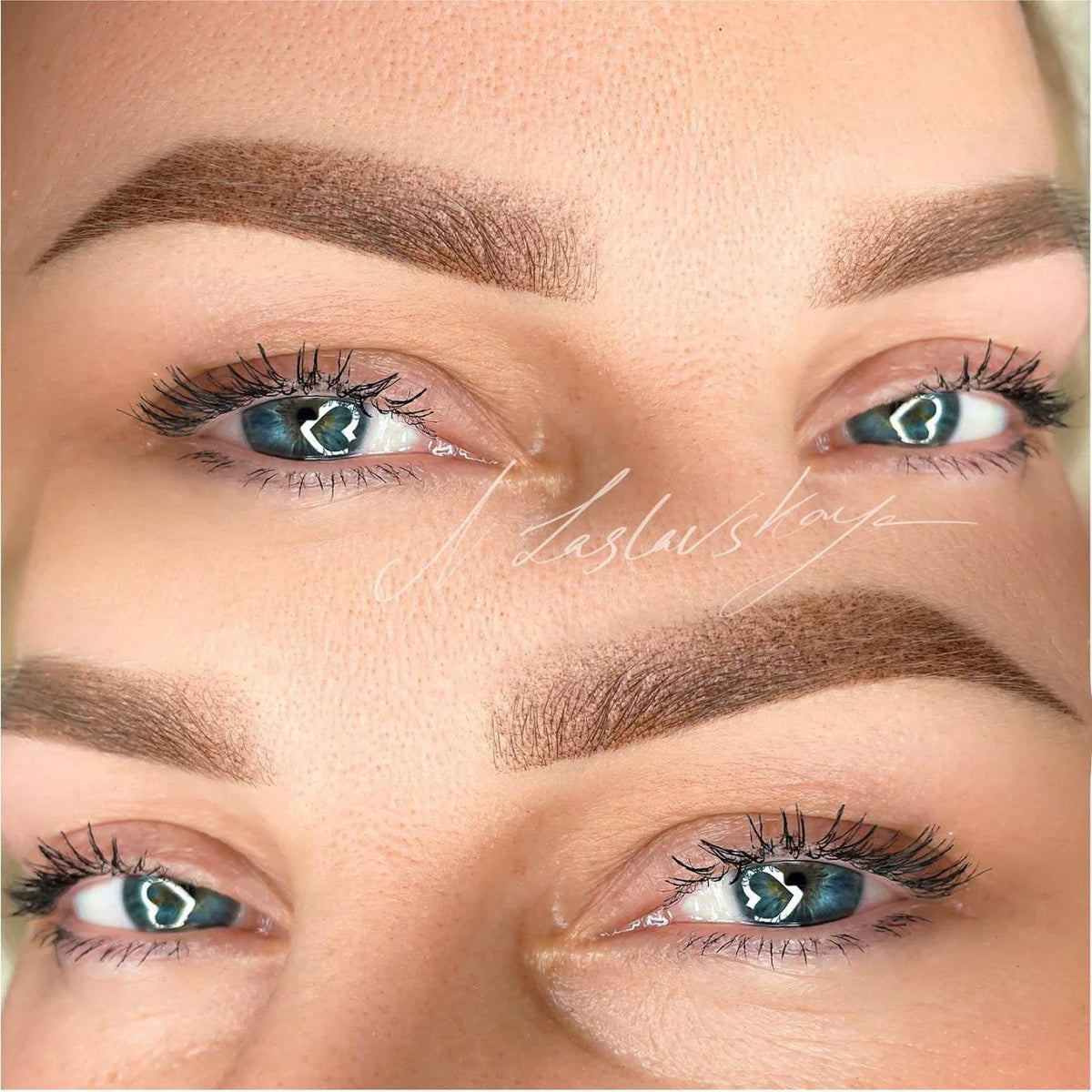 Before and After Brow Transformation Using Hanafy Milk Chocolate N3 Pigment