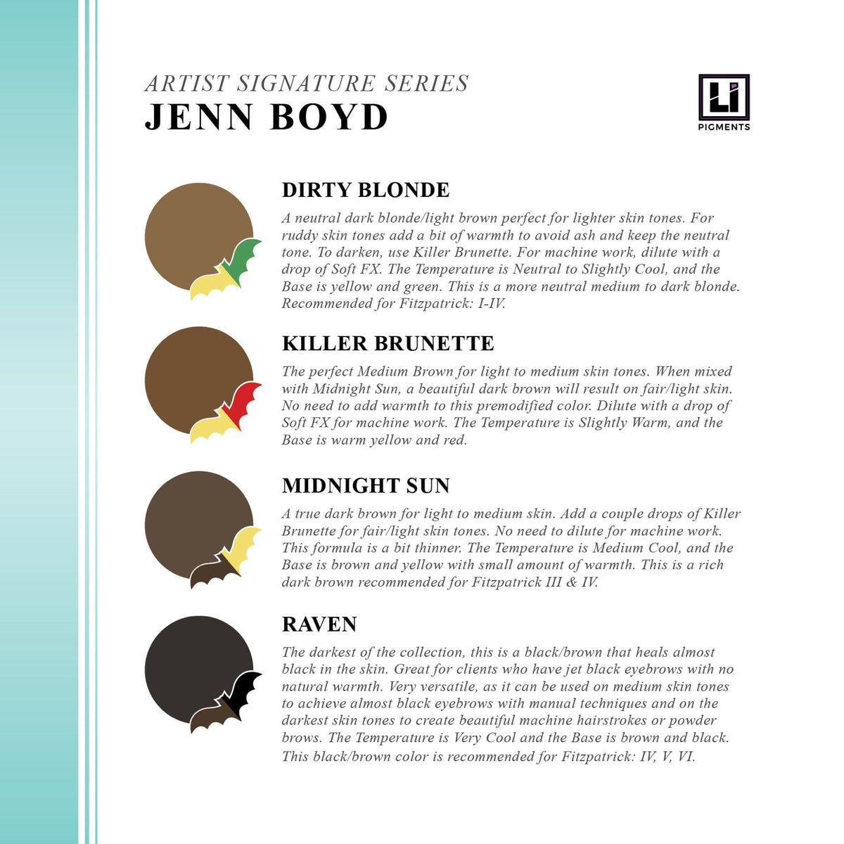 Jenn Boyd® Signature Series Eyebrow Pigments